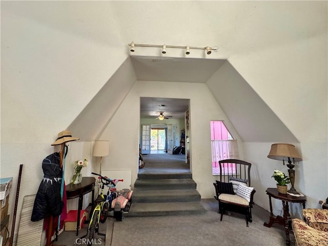 10265 Nancy Ave, Cherry Valley, CA 92223 - living area with vaulted ceiling and carpet