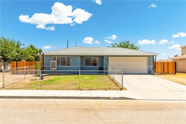 24438 Sage Ave, Boron, CA 93516 - ranch-style house featuring an attached garage, concrete driveway, and stucco siding