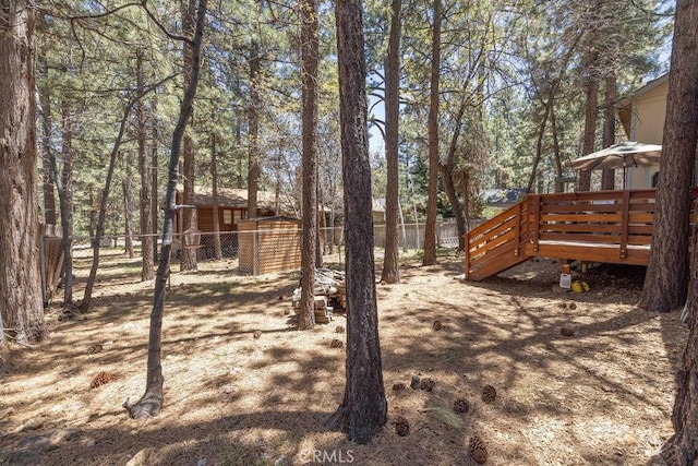 331 Maple Ln, Sugarloaf, CA 92386 - view of yard featuring a deck