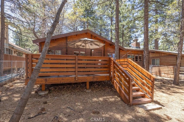 331 Maple Ln, Sugarloaf, CA 92386 - view of outbuilding featuring stairway
