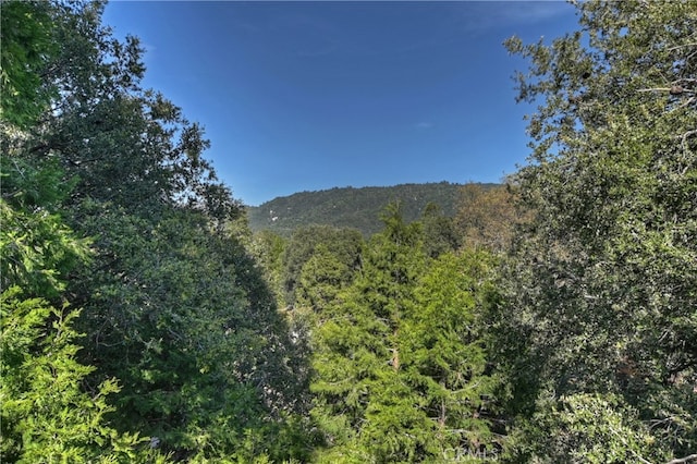 197 Weisshorn Dr, Crestline, CA 92325 - mountain view featuring a heavily wooded area