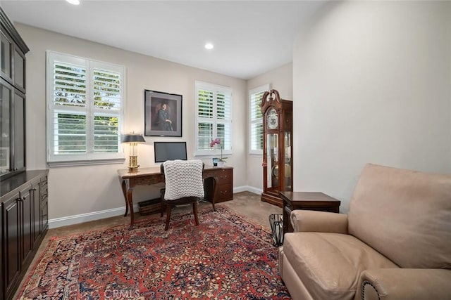 1494 Vista Tesoro Pl, Nipomo, CA 93444 - carpeted office with baseboards and recessed lighting