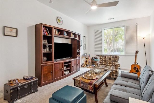 27636 Brentstone Way, Murrieta, CA 92563 - carpeted living room featuring ceiling fan