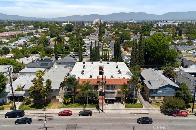 14803 Vanowen St Unit 9, Van Nuys, CA 91405 - aerial perspective of suburban area featuring a mountainous background
