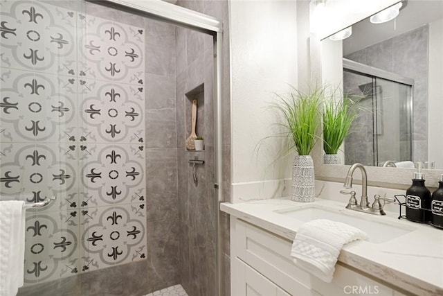 14803 Vanowen St Unit 9, Van Nuys, CA 91405 - full bathroom featuring vanity and a tile shower
