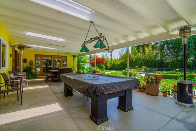 4510 Triste Pl, Tarzana, CA 91356 - view of patio / terrace featuring outdoor dining area and a swimming pool
