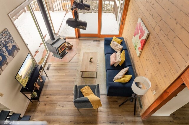 217 Crest Cir, Lake Arrowhead, CA 92352 - living room featuring wood finished floors