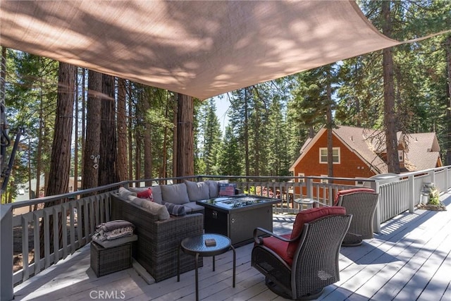 720 E Mountain Ridge Rd, Lake Almanor, CA 96137 - deck featuring an outdoor hangout area