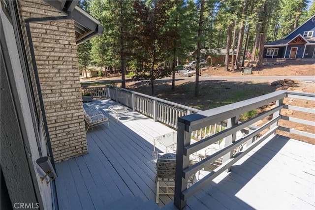 720 E Mountain Ridge Rd, Lake Almanor, CA 96137 - view of wooden terrace