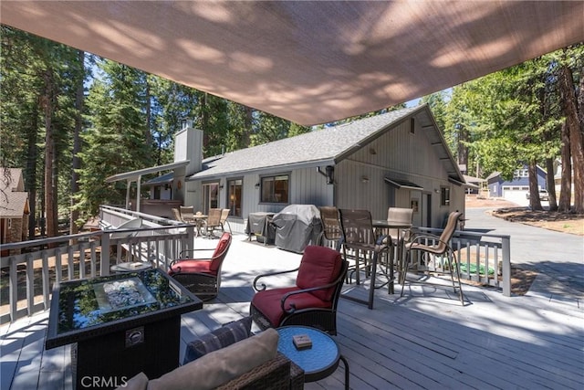 720 E Mountain Ridge Rd, Lake Almanor, CA 96137 - deck with outdoor dining space
