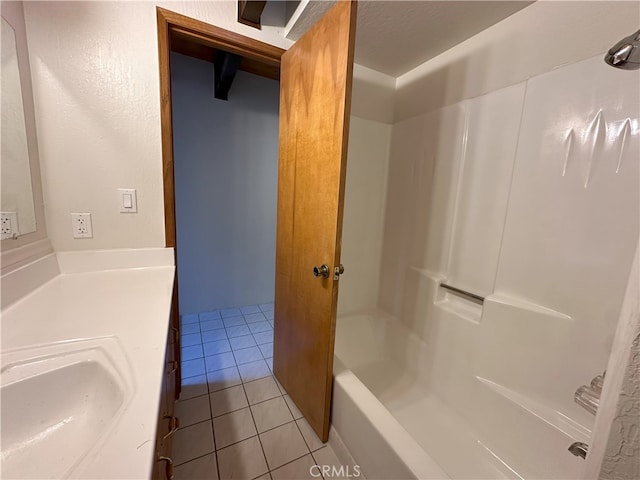 1928 Wilderness Rd, Running Springs, CA 92382 - full bathroom featuring tile patterned flooring, washtub / shower combination, and vanity