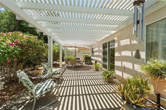 23981 Via Astuto, Murrieta, CA 92562 - view of patio / terrace featuring outdoor dining space and a pergola