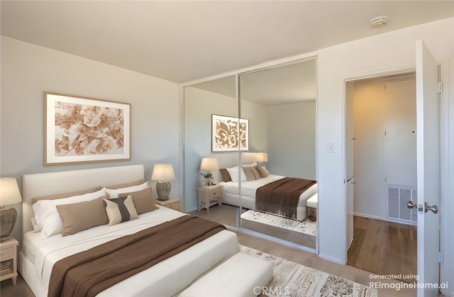 15156 Kinai Rd, Apple Valley, CA 92307 - bedroom featuring wood finished floors and a closet