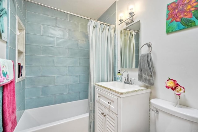 1080 Buena Pl, Carlsbad, CA 92008 - full bathroom featuring vanity, toilet, and shower / bath combo