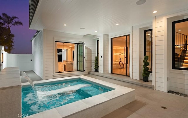 2401 Bayshore Dr, Newport Beach, CA 92663 - view of swimming pool with a jacuzzi