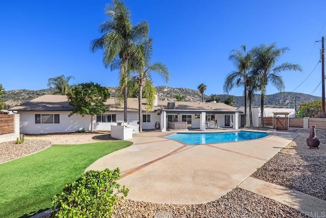 9739 Carta Ln, El Cajon, CA 92021 - view of pool featuring a mountain view and a patio