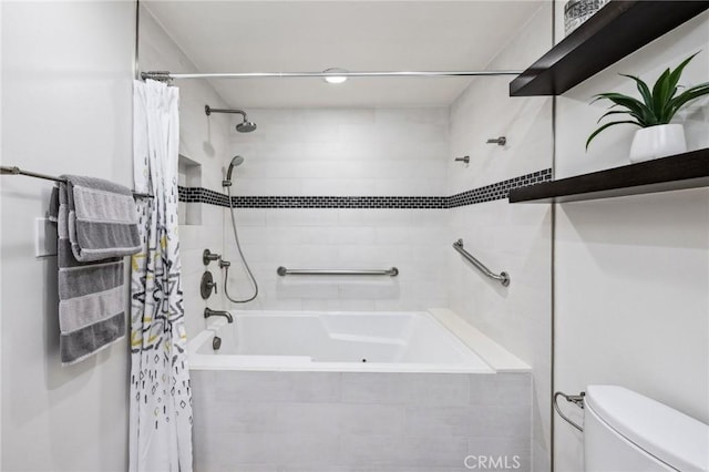 450 San Vicente Blvd Unit 203, Santa Monica, CA 90402 - full bath with toilet and tiled shower / bath combo