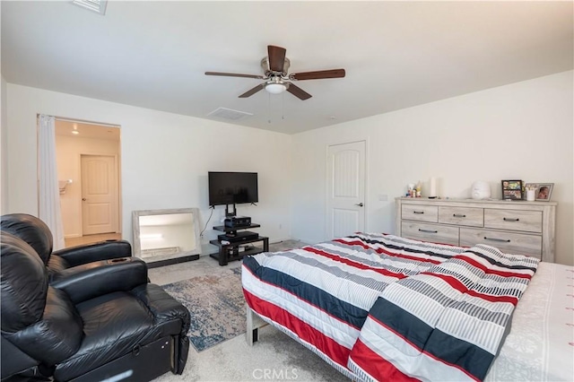 956 W Clover Ave, Rialto, CA 92376 - carpeted bedroom with ceiling fan