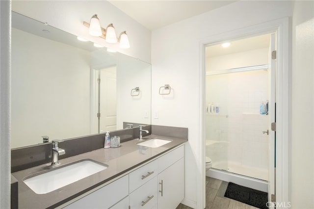 3611 Highclere Way, Clovis, CA 93619 - full bath with toilet, a stall shower, and double vanity