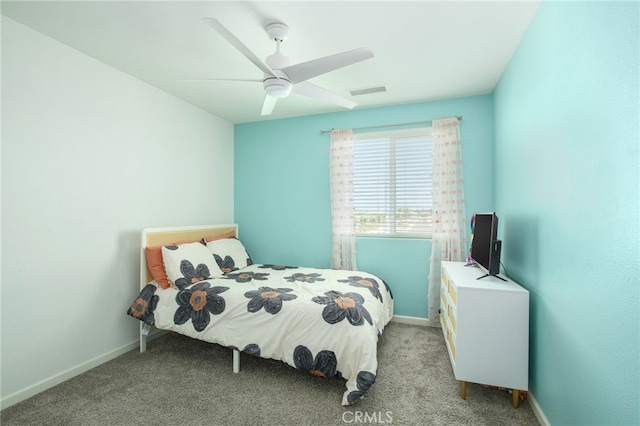 3611 Highclere Way, Clovis, CA 93619 - bedroom with light colored carpet, baseboards, and ceiling fan