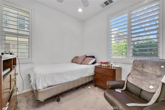 12473 Constellation St, Eastvale, CA 91752 - bedroom with carpet floors, ceiling fan, recessed lighting, and baseboards