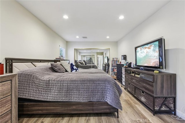 7117 Vanscoy Ave, North Hollywood, CA 91605 - bedroom with light wood-style flooring and recessed lighting