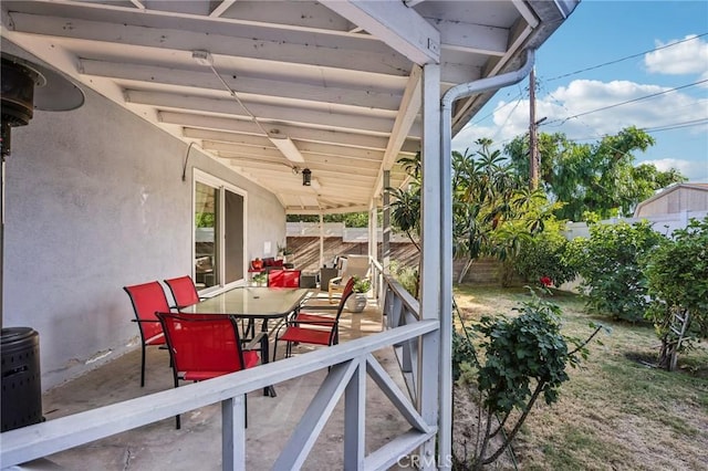 7117 Vanscoy Ave, North Hollywood, CA 91605 - fenced backyard with outdoor dining area