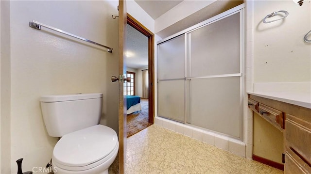 20061 Seneca Rd, Apple Valley, CA 92307 - full bath featuring a stall shower, toilet, and vanity