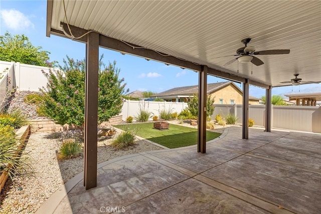 1536 Williamson, Beaumont, CA 92223 - view of patio / terrace with a ceiling fan