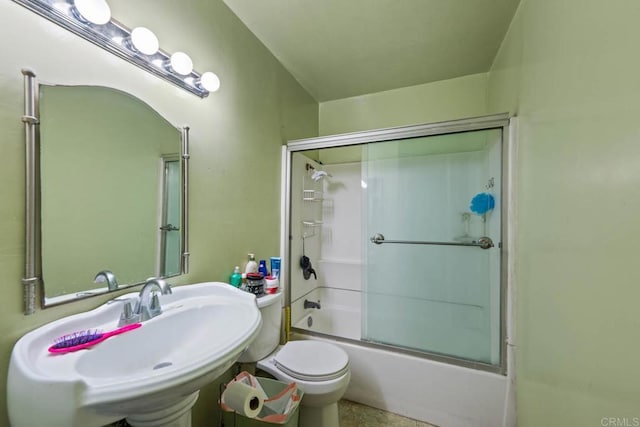 146 Padre Tullio Dr, San Ysidro, CA 92173 - bathroom featuring toilet, combined bath / shower with glass door, and a sink