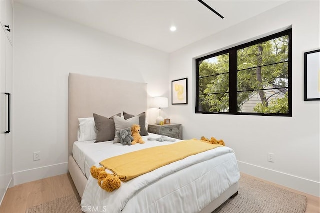4211 Agnes Ave, Studio City, CA 91604 - bedroom with baseboards, recessed lighting, and wood finished floors