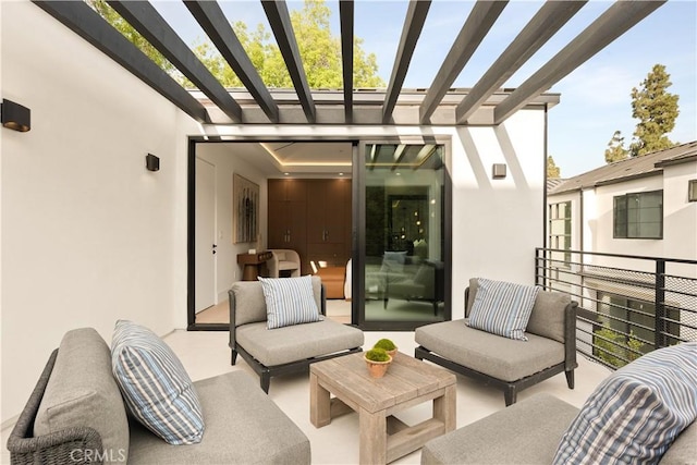 4211 Agnes Ave, Studio City, CA 91604 - view of patio featuring a pergola and outdoor lounge area