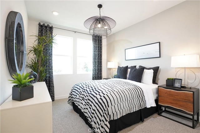 2317 W Broadway, Anaheim, CA 92804 - bedroom featuring carpet, baseboards, and recessed lighting