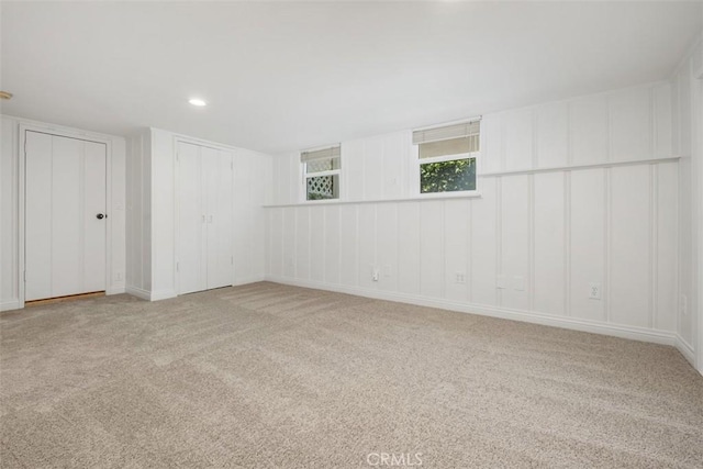 27 S La Senda Dr, Laguna Beach, CA 92651 - unfurnished bedroom featuring carpet, multiple closets, and recessed lighting