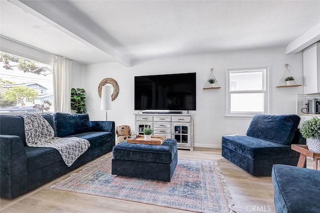 320 E Walnut Ave, El Segundo, CA 90245 - living area featuring healthy amount of natural light and light wood-type flooring