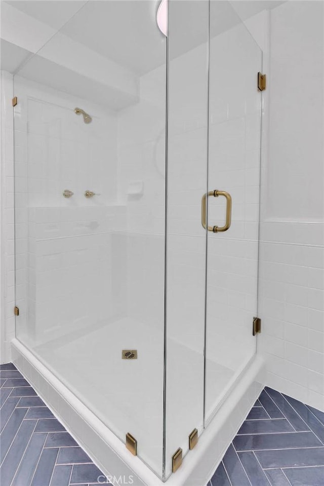28720 Zion Dr, Lake Arrowhead, CA 92352 - bathroom with a shower stall