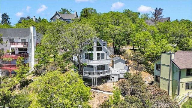 28720 Zion Dr, Lake Arrowhead, CA 92352 - view from above of property featuring a tree filled landscape