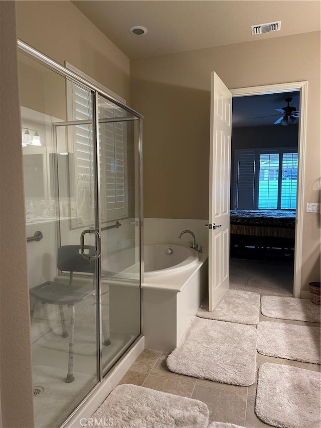 10030 El Dorado St, Apple Valley, CA 92308 - full bathroom featuring a garden tub and a shower stall