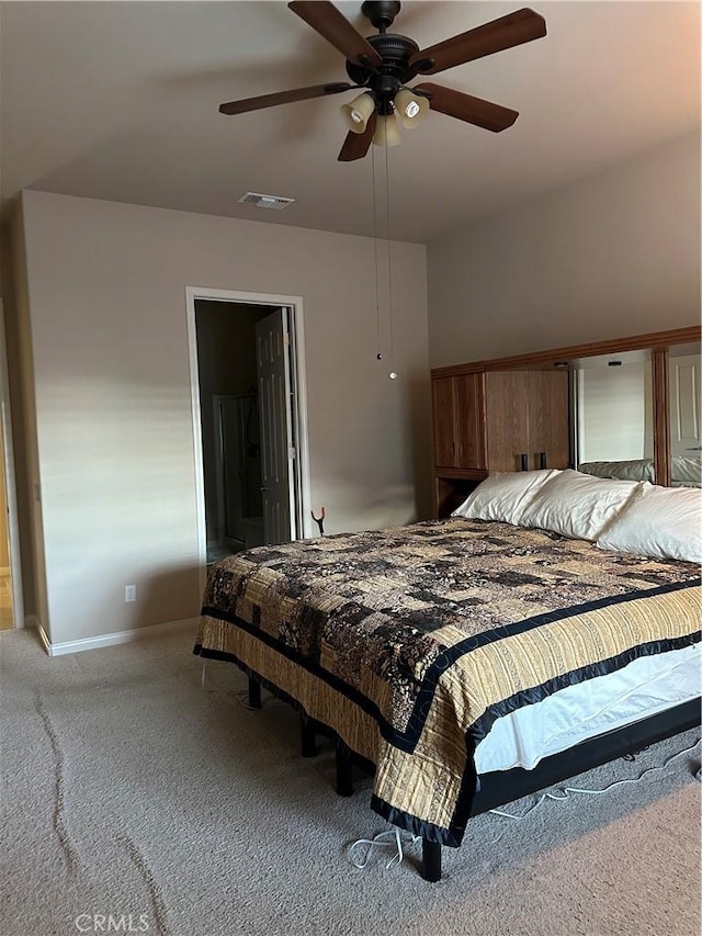 10030 El Dorado St, Apple Valley, CA 92308 - carpeted bedroom with baseboards and a ceiling fan