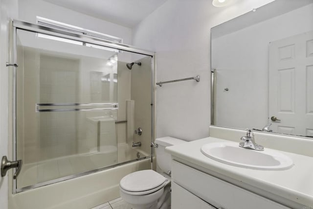 241 Saguaro Pl, Oceanside, CA 92057 - full bathroom with toilet, vanity, bath / shower combo with glass door, and tile patterned floors