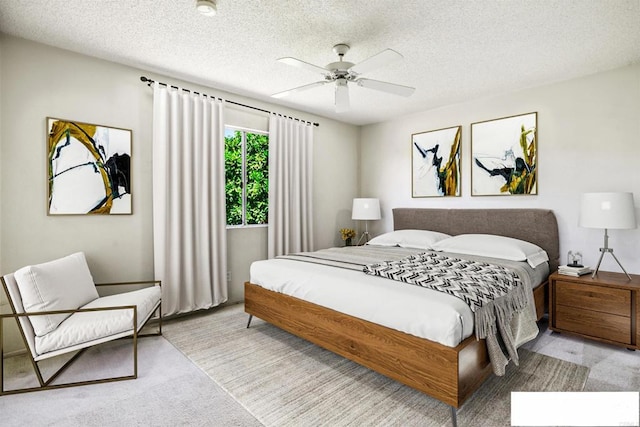 241 Saguaro Pl, Oceanside, CA 92057 - bedroom with a textured ceiling, carpet flooring, and a ceiling fan