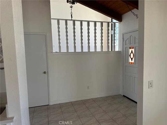 16485 Wintun Rd, Apple Valley, CA 92307 - spare room featuring wooden ceiling and tile patterned flooring