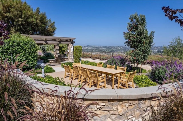 45 Brownstone Way, Aliso Viejo, CA 92656 - view of patio featuring outdoor dining space and a pergola