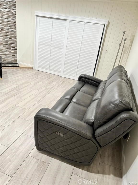 19023 Cantlay St, Reseda, CA 91335 - living room with wood finish floors and wooden walls
