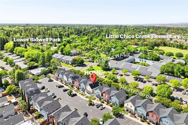 2099 Hartford Dr Unit 7, Chico, CA 95928 - aerial view of residential area with a forest