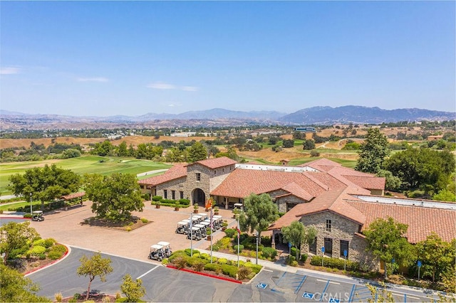 26941 Redwood Bluff Ln, Valencia, CA 91381 - drone / aerial view of a mountainous background and a local golf course
