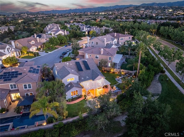26941 Redwood Bluff Ln, Valencia, CA 91381 - aerial view of property's location with a mountainous background and nearby suburban area