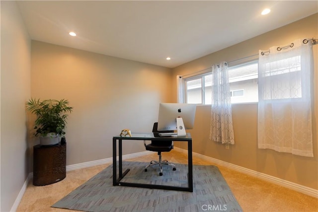 1023 W 186th St, Gardena, CA 90248 - home office featuring carpet flooring, recessed lighting, and baseboards