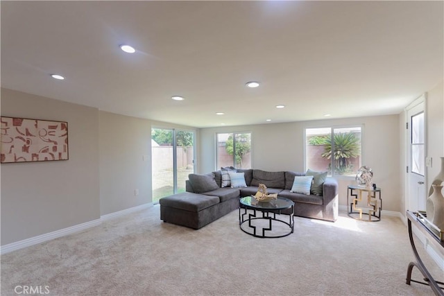 1023 W 186th St, Gardena, CA 90248 - carpeted living area with recessed lighting and baseboards