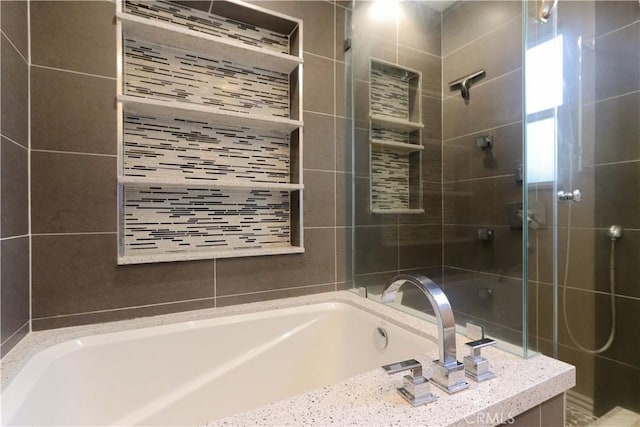 1023 W 186th St, Gardena, CA 90248 - full bathroom with a tile shower and a bath